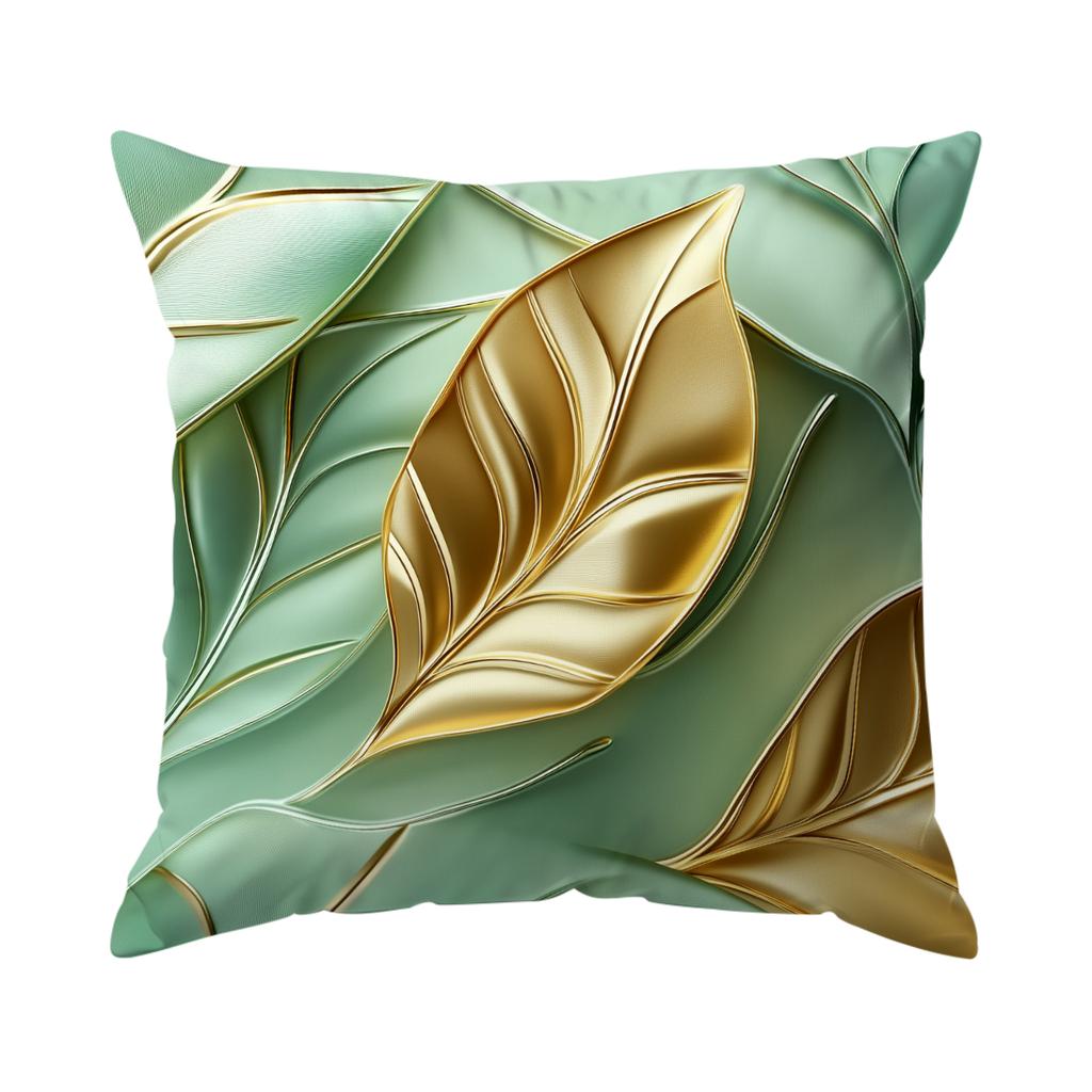 1/4pcs Golden Abstract Leaves Cushions Pillowcase Polyester Cushion Cover Throw Pillow Pillowcover Home Car Sofa Decor