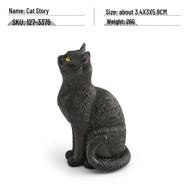 Cross-Border Mini Pet Cat Simulation Model: Orange, Fat, British Shorthair, Farm Cats Decoration Ornament