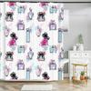 Love Heart Shower Curtain Romantic Red Pink Sexy Lips Waterproof Print Heart Pattern Bathroom Bathtud Decor Fabric With Hooks