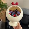Desktop Bow Storage Box Desk Organizer Bin Cute Student Girls Hair Accessories Stationary Storage Kawaii Korean Storage Rack