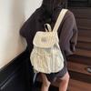 Schoolbag Korean Ins High Value Striped Backpack Female College Student Commuting Leisure Small Schoolbag Outdoor Small Fresh Backpack