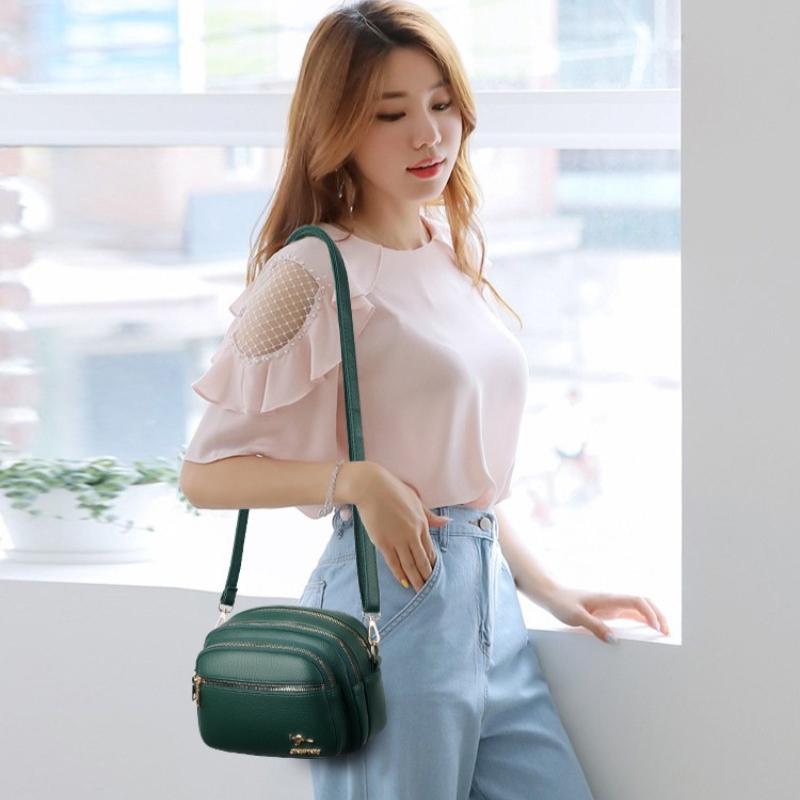 Borsa a Mano da Donna Nuova Versatile a Strati Singola Spalla Borsa a Tracolla con Tasche Multiple per Madri Per Raccogliere Portafogli