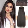 Women Fashion Long Straight Hair Extensions Synthetic Fiber Long Wavy Straight Invisible No Clips Hairpiece