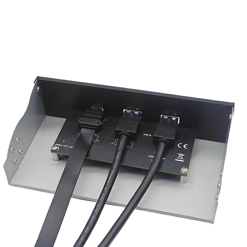 Usb Front Panel For Pc 2 Port Usb 3.2 Gen1 5Gbps + 1 Port Type-C 10Gbps/20Gbps Hub For Desktop 5.25Inch Floppy Drive Bay