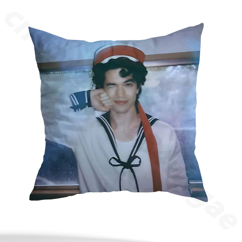 Conan Singer G-Gray Pillow Case Anti-dustmite Pillowcase Invisible zipper silky short plush Sofa cushion cover