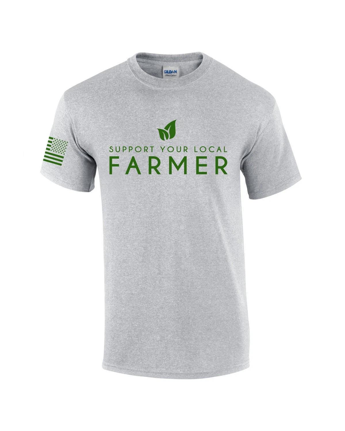 Mens Support Your Local Farmers Agriculture Food Farm to Table Short Sleeve 3XL