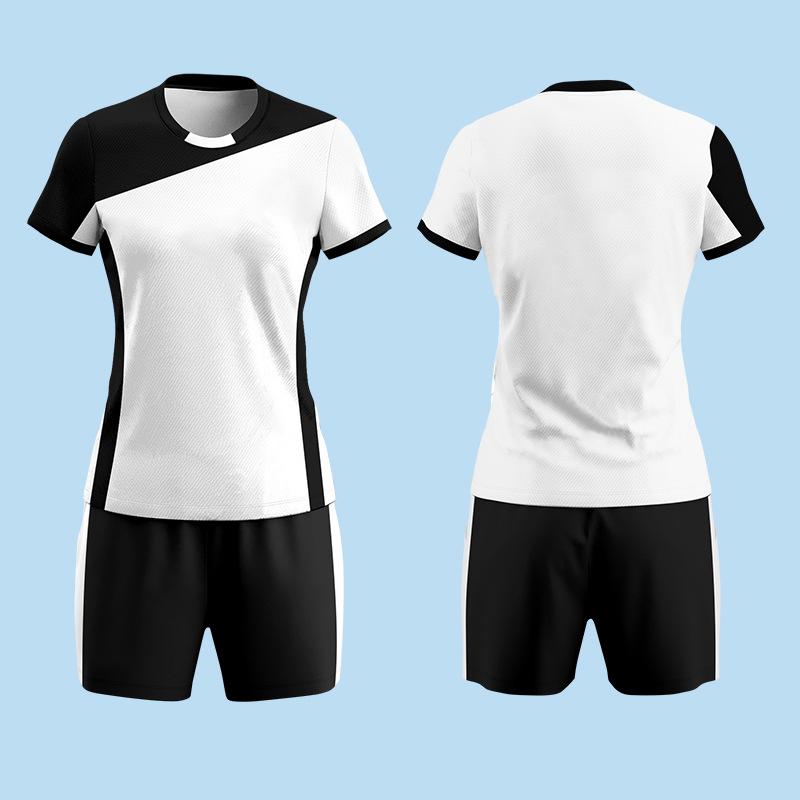 Women's & Men's Volleyball Team Uniform Set - Short-Sleeved, Professional Training Suit with Printed Numbers