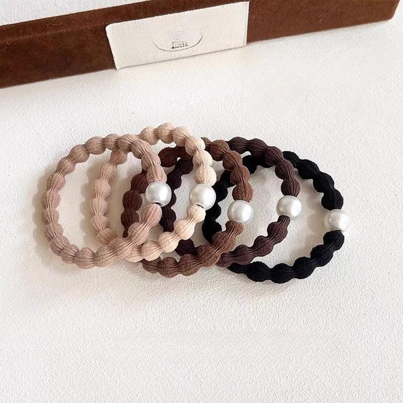 5 unidades por bolsa de coleteros elásticos para mujer y niña, banda de goma para el pelo, accesorios para el cabello