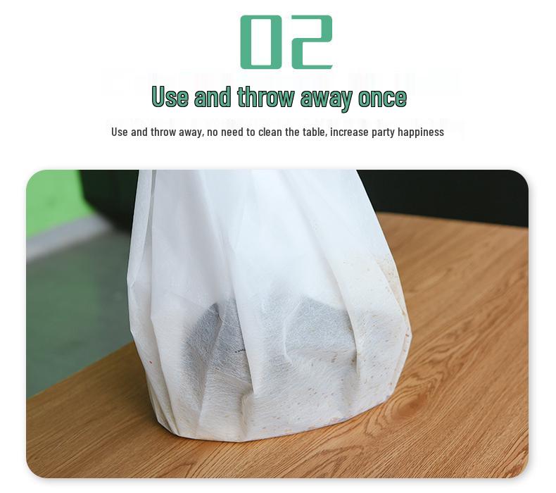 Disposable White Waterproof & Oil-proof Tablecloth for Home, Party, and Restaurant - Rectangular/Round
