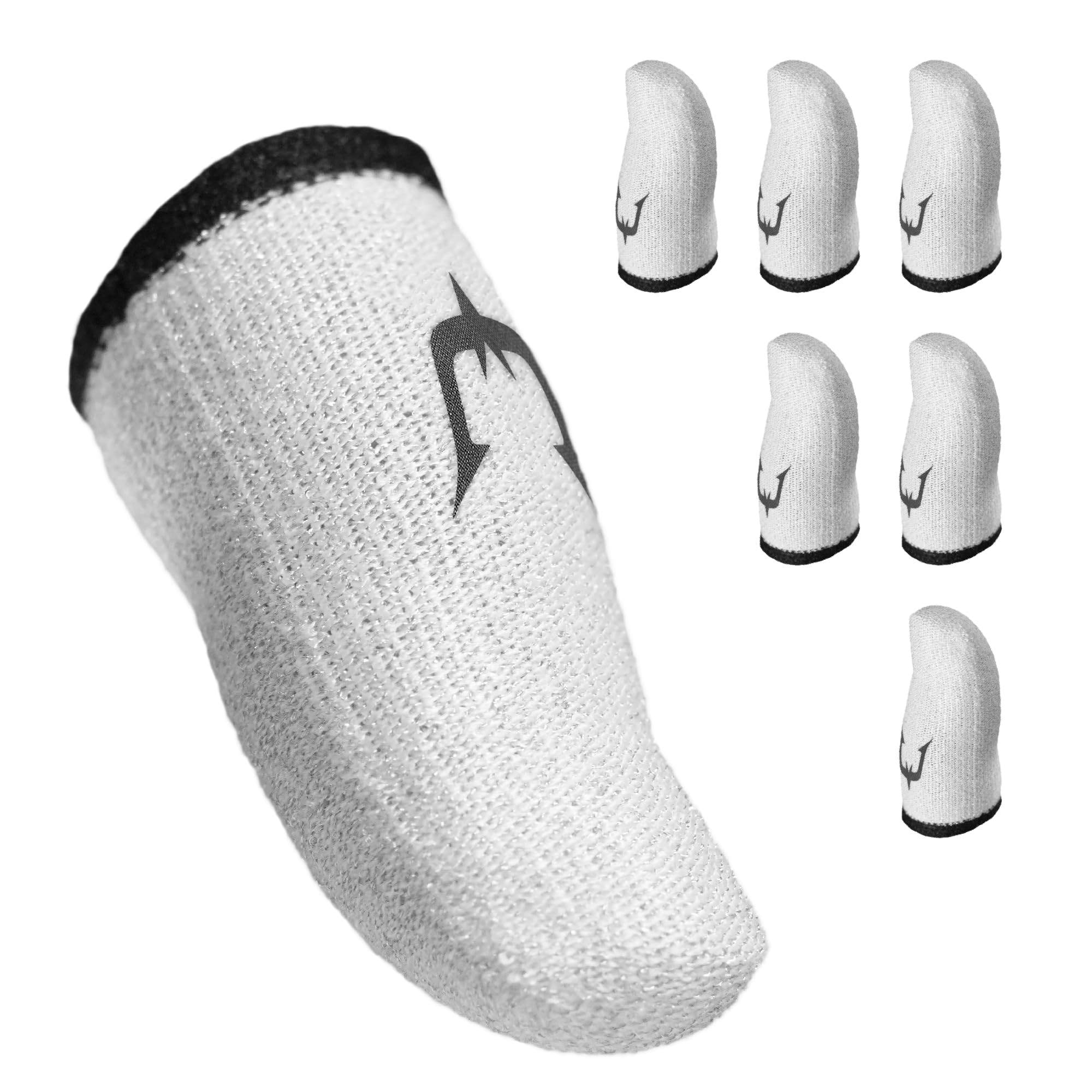 

Finger cot for games Silver fiber white REJECT finger cot player Ultra ultra mobile fighting music hand stain resistant [S size] (6 pieces)