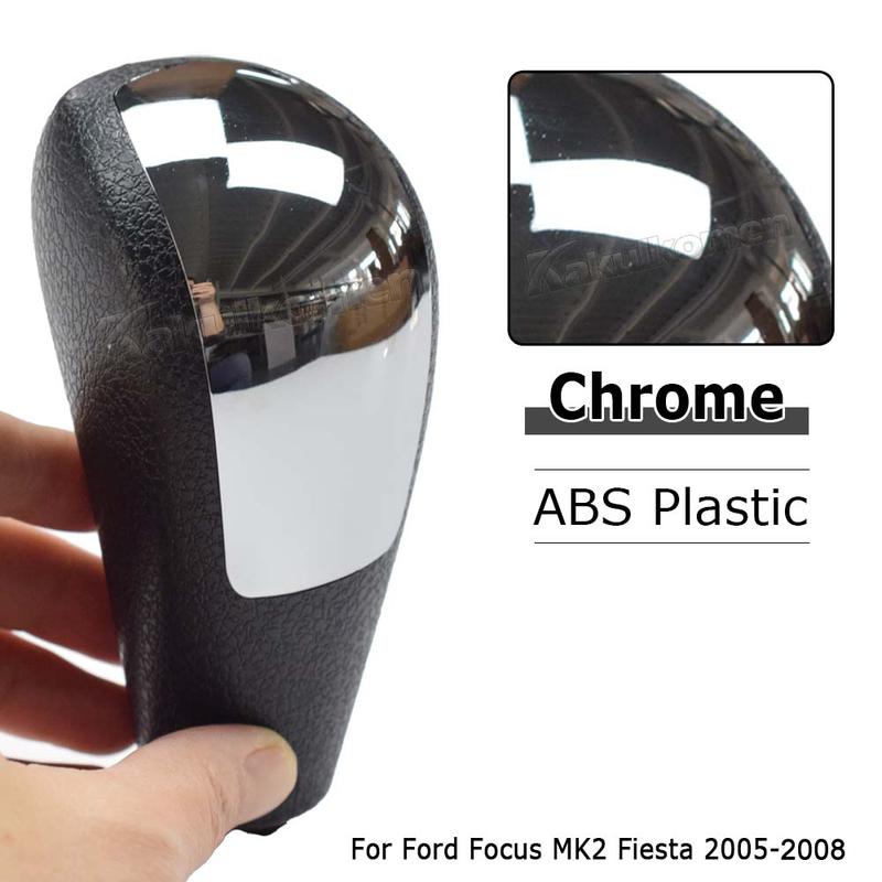 Hight Quality Gear Shift Knob For Ford Focus MK2 Fiesta 2005 2006 2007 2008 2009 2010 2011-2014 Black / Chrome / Carbon Fiber