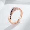 Shiny Blue Natural Zircon Rings For Women Unique  Rose Gold Color High Quality Daily Fine Jewelry