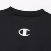 Champion Long Sleeve Round Odor Quick Script Basketball Boys Kids' T-Shirt, Neck, Antibacterial, Resistant, Drying, Logo, T-Shirt, Black, CK-AB411,