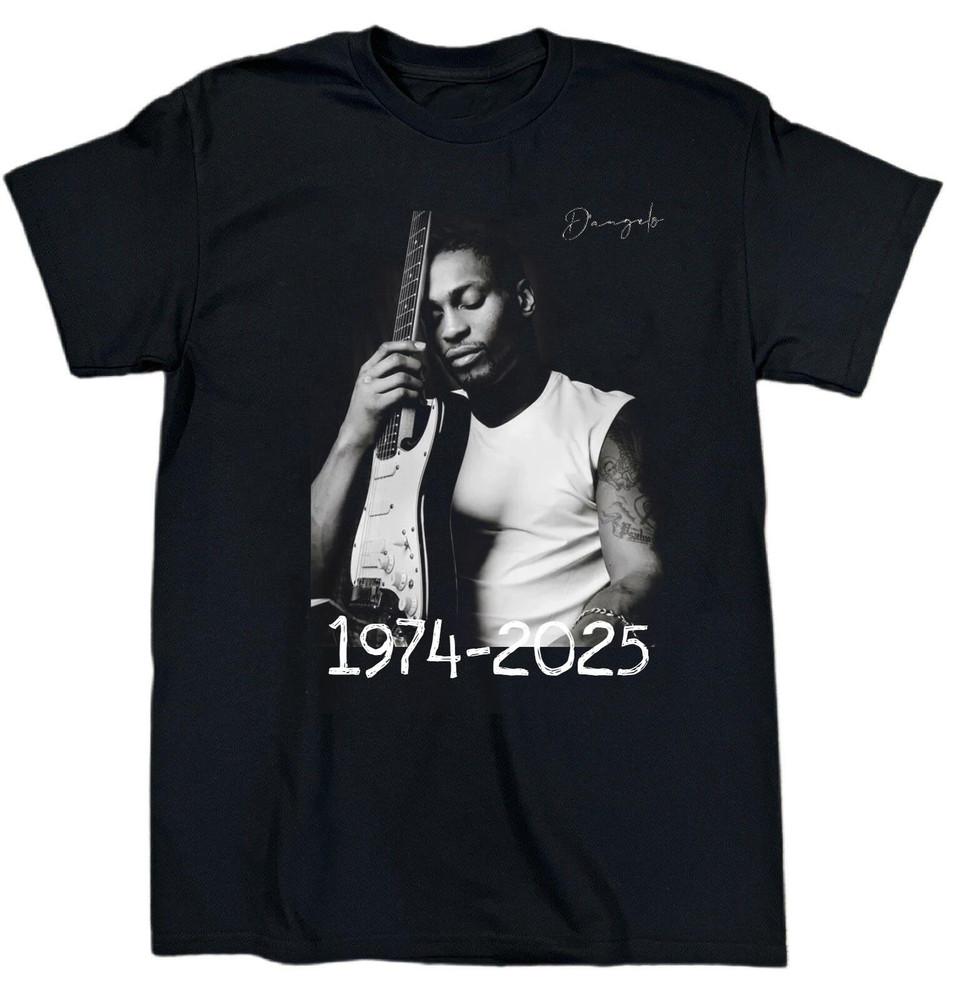In Memory of D#039;Angelo 1974 2025 Heavy Cotton Black T Shirt S5XL AG792 Unisex T-Shirt S