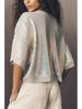 Summer 2026 Women's Solid Color Sequin Short Sleeve T-Shirt