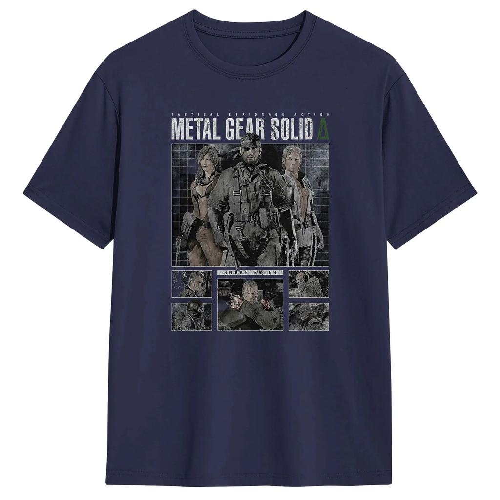 Metal Gear Solid Game MGS Gaming  Men's T Shirts  Humor Tees Short Sleeve Round Neck T-Shirts Pure Cotton Plus Size Tops