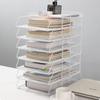 Fashion Desktop Organizer Stackable File Rack Papers Rack Minimalism A4 File Storage Tray Iron File Organizer Certificates