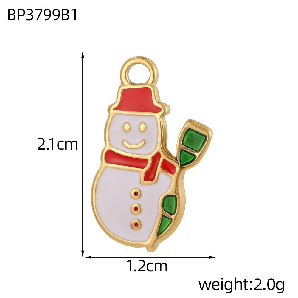 CARLIDANA Enamel Christmas Trees Santa Claus Snowman Charms DIY for Earrings Bracelets Pendants Making DIY Jewelry Accessories