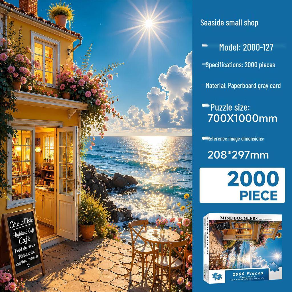 Van Gogh Starry Night 2000-Piece Jigsaw Puzzle, Extra Large, Decorative & Educational for Adults.