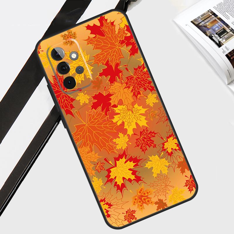 Autumn Leaves Fall Halloween Case For Samsung Galaxy A34 A54 A14 A13 A33 A53 A12 A22 A32 A52 A70 A51 A71 Back Cover