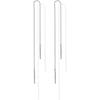 PAVOI Orecchini a filo in Argento Sterling 925 Placcato Oro 14K per Donna - Orecchini a Catena Oro Minimalisti Doppi Fori - Pendenti Intrecciati Ondulati