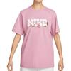 Nike Спортивная одежда Удобная Ретро Футбол Повседневная Футболка с коротким рукавом Женские топы Розовая IF0607668