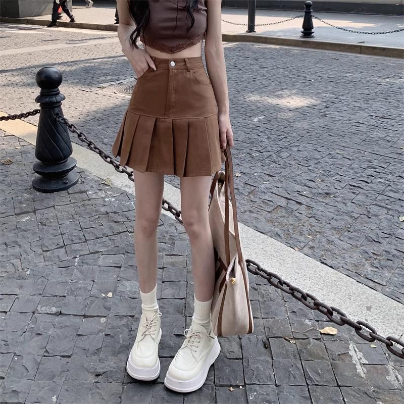 Damen Schwarzer High-Waist Plissee Midi Rock - Frühling/Sommer 2024, Schlankmachend Bodycon A-Linie, Vielseitige Übergröße.