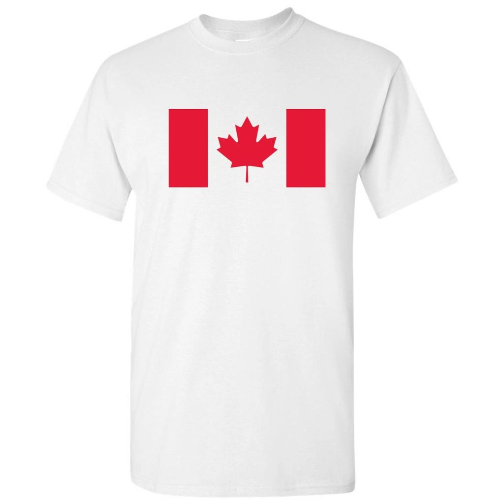 Canada Flag - Canadian Pride Cotton Short Sleeve T-Shirt - White