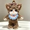 Curly German Cat Stuffed Bag Charm Soft Fluffy Ornament Cute Cat Plush Keychain  Girls