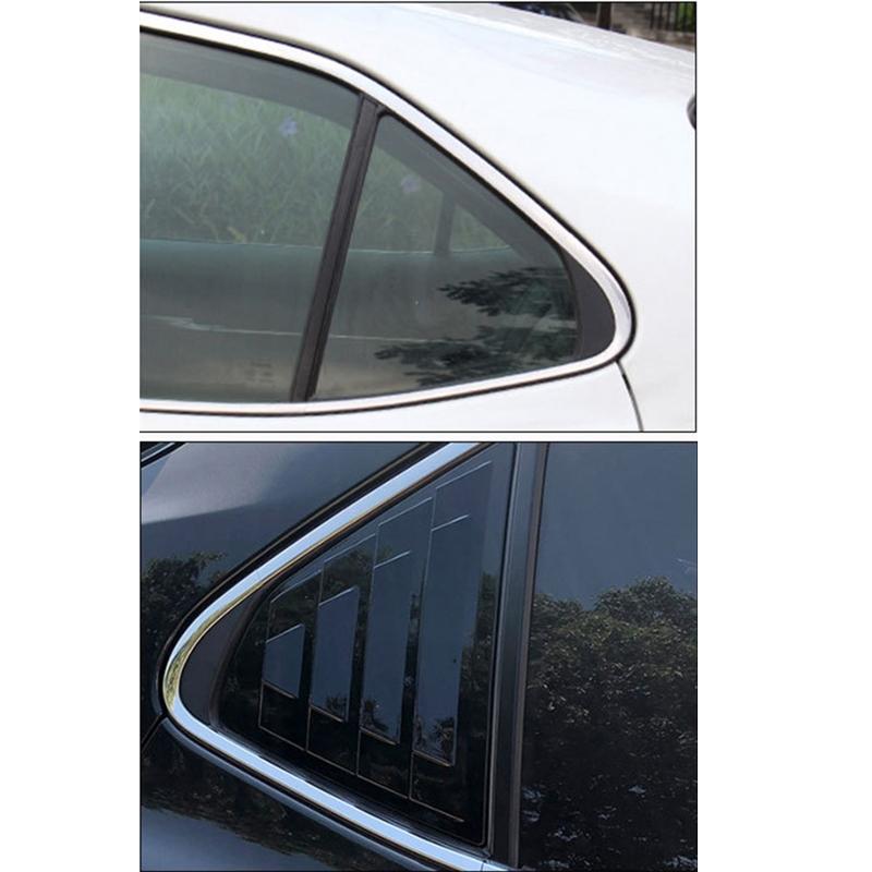 2 st Bilsida Bakre Fönster Jalusi Lucka Kåpa Trim Passar för 2018-2021 Luftutsläpp Jalusi Dekorationslist Karosskit