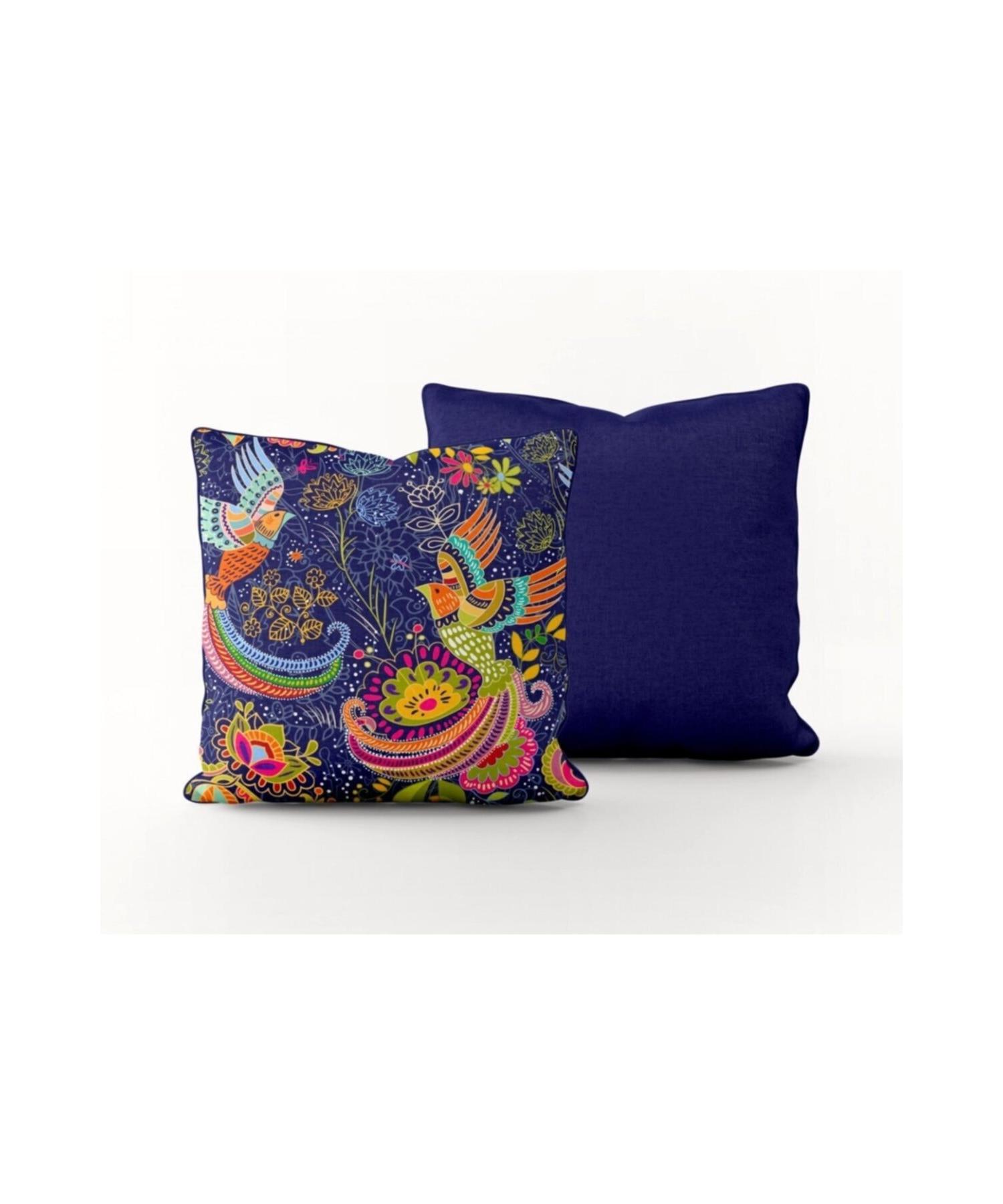 

Набор декоративных подушек с птицами темно-синего цвета, 2 шт.