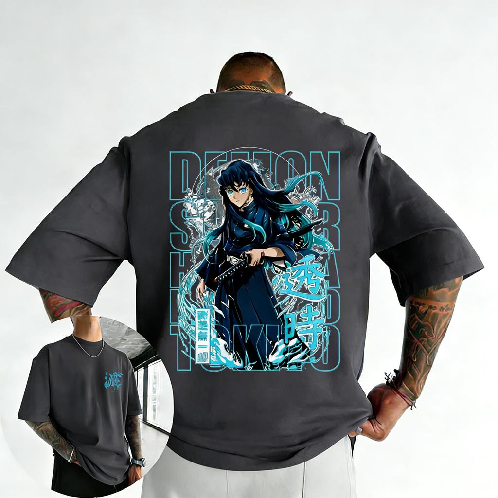 Demon Slayer Anime Time Transparent Ichiro Mens Tshirt 2026 SpringSummer New Y2K Super Style Mens and Womens Streetwear