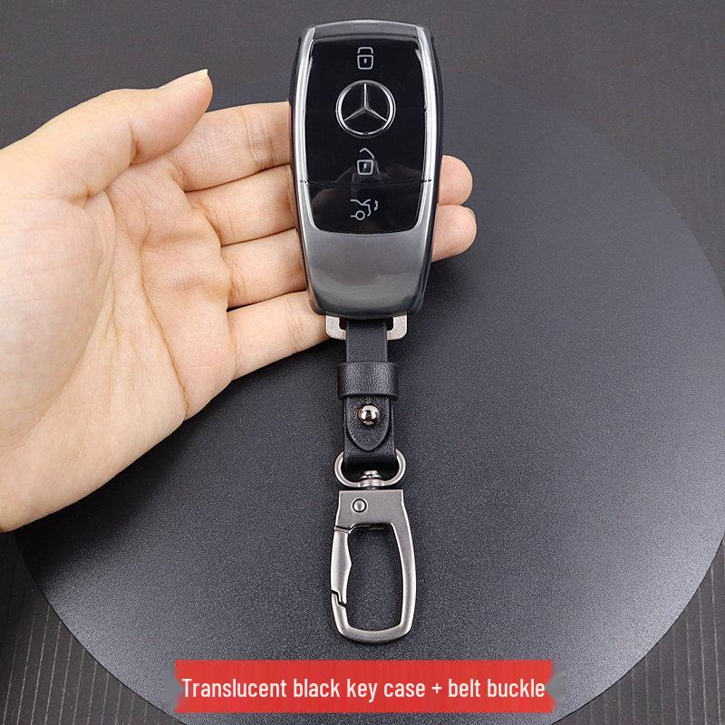 Ultra-Thin Transparent Key Case for Mercedes-Benz E300L, GLC260L, A200L, GLB, GLE350, and CLS-Class
