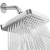 6 Inch Square Booster Shower Head Large Water Volume Filter Electroplating Shower Head Removable High Quality