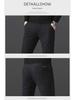 Men's Casual Slim Elastic Cotton & Linen Pants with Simple Open Pockets - Multi-Color Trousers