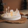 3Pcs Silicone Mold House Resin Casting Mold Easter Candle Making Mold DIY Home Decorate Mold with Tree for Candlestick Plaster Epoxy Soap Making