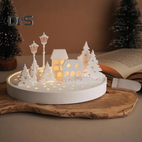 3Pcs Silicone Mold House Resin Casting Mold Easter Candle Making Mold DIY Home Decorate Mold with Tree for Candlestick Plaster Epoxy Soap Making