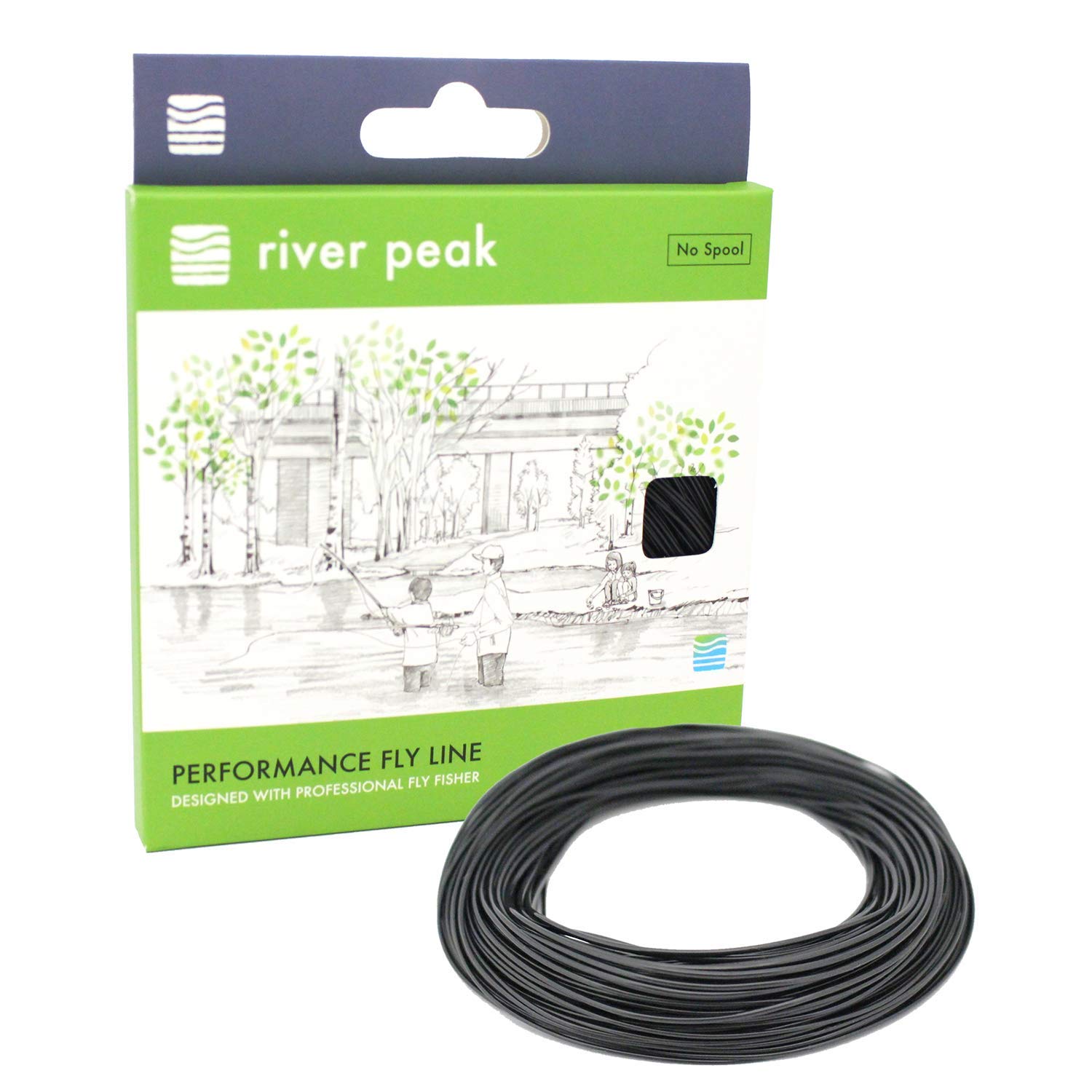 

River Peak Утяжеленный плавающий шнур WF 6 (Дымчато-черный, #5)