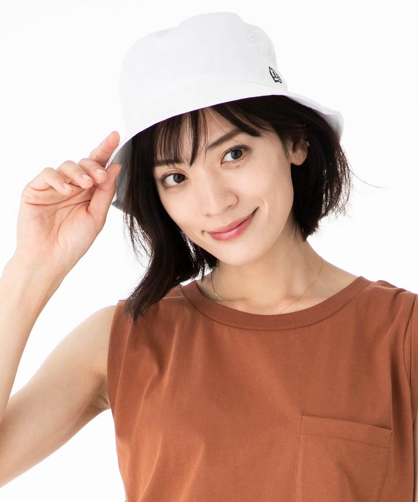 Twill Baumwolle Bucket WHT BLK 25J [New Era] Hut, Weiß, L/XL, BUCKET-01