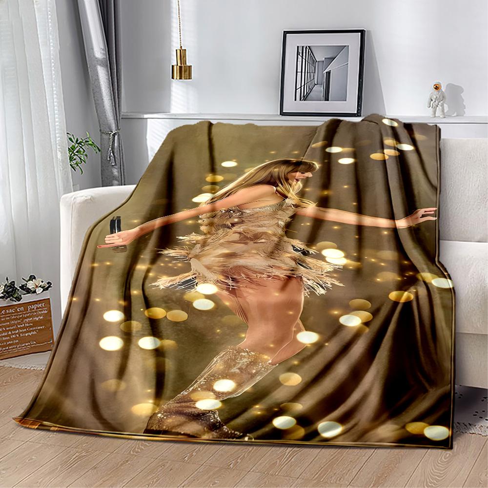Taylor Swift's Glittery Performance Blanket Warmthful Decor Great for Bed Livingroom Picnics for All Seasons Stylish Decor