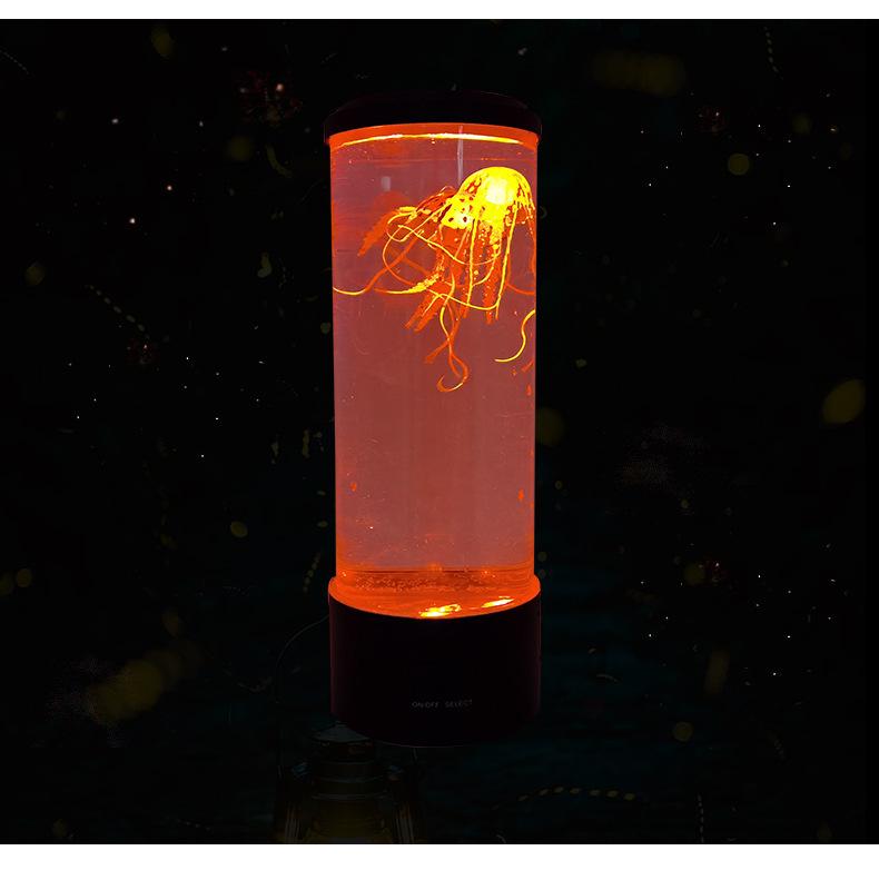 Color-Changing USB Jellyfish LED Lamp - Creative Cylindrical Night Light