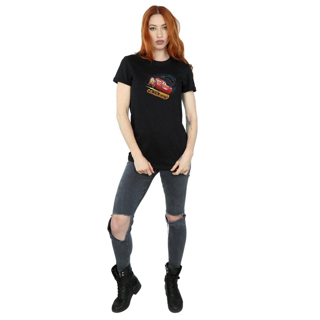 Disney Womens/Ladies Cars Lightning McQueen Cotton Boyfriend T-Shirt