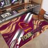 Benutzerdefinierter Teppich Brisbane Broncos Muster Druck Name Text Weicher Rutschfester Boden Teppich für Zuhause Innen Dekoration
