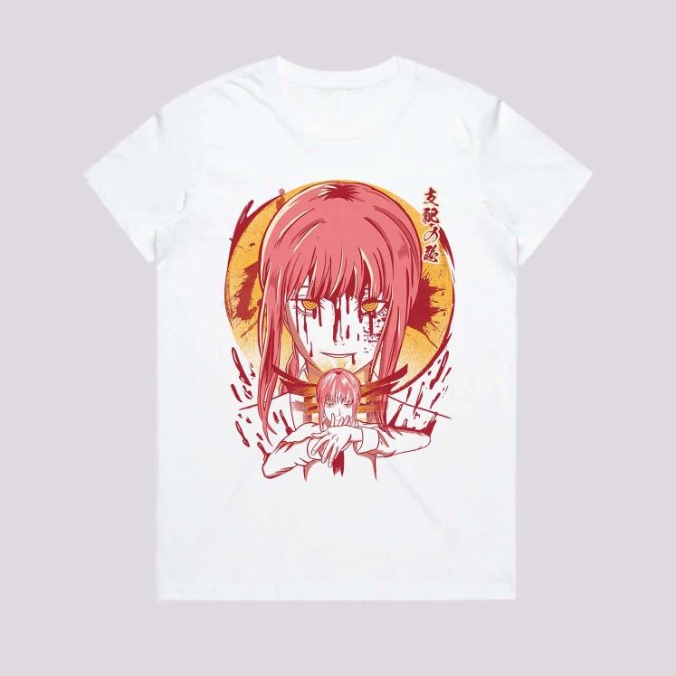 Anime Chainsaw Unisex Control Devil Japanese Style White TShirt Size S4XL S