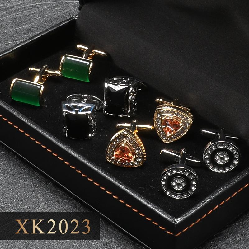 4 пары манжетных гвоздей для французских запонок, Мужские манжетные гвозди для костюмной рубашки, Светлая роскошь, Бизнес, Подарочная коробка.