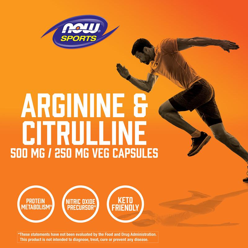 Sports, Arginine & Citrulline, 240 Veg Capsules