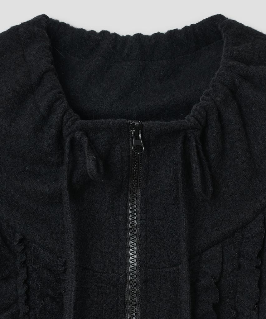 TYPESERVICE Vintage Zip Pocket Top [Black]