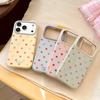 Dopamine Color-blocking Polka Dot Apple 17 Pro Phone Case, iPhone 16 Shockproof, 15 Macaron, 14 Soft, 13 Compatible