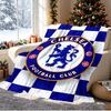 Football club.C Pattern Blanket for Home Decoration, Bed, Sofa, Car Travel, Camping, Suitable for All Seasons, Birthday Christmas Gift