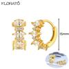 925 Silver Needle 11/13mm Small Hoop Earrings for Women Circle Piercing Huggie Earrings Multicolor Zircon Earrings Party Jewelry